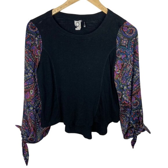 Anthropologie Akemi Kin Maybell Tied Sleeve Bohemian‎ Top Size XXS Boho Bohemian - Picture 3 of 12